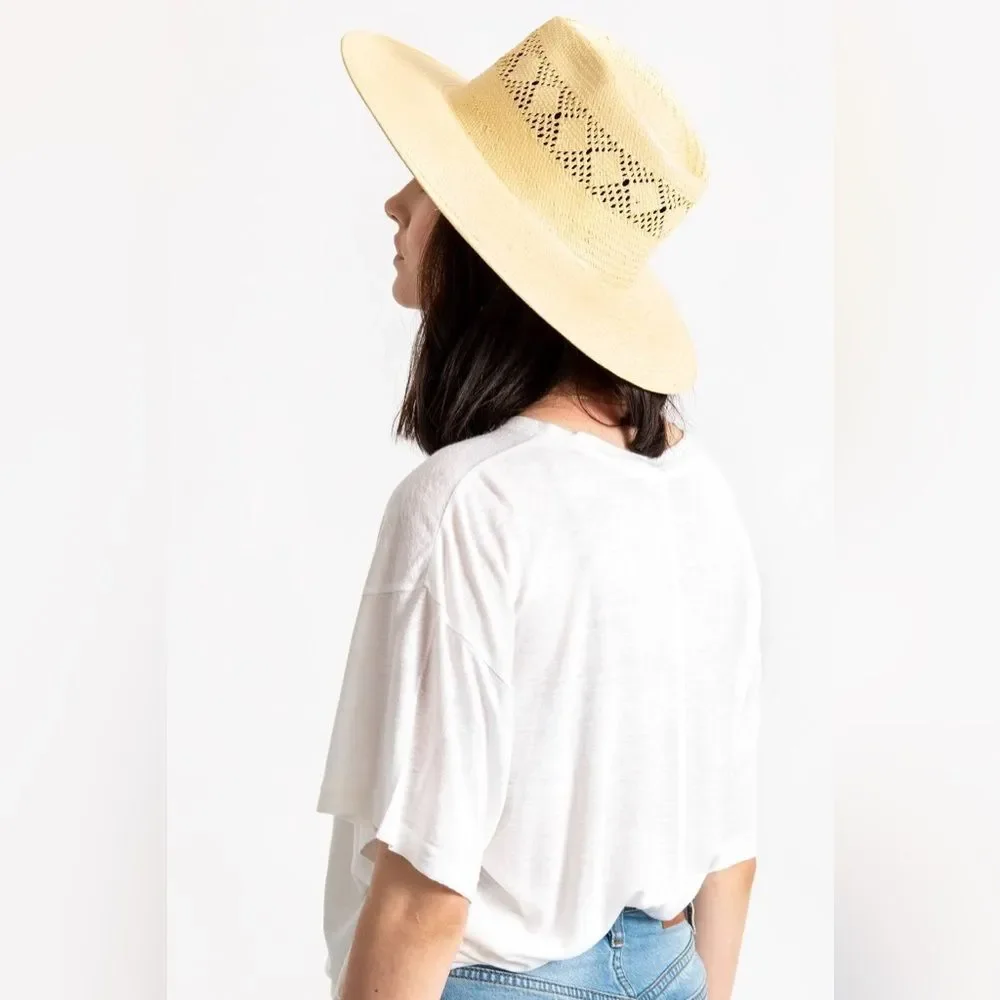 Brixton Joanna IV Natural Straw Hat Sz 7 / S (fits M) Vacation Sprint Break Boho
